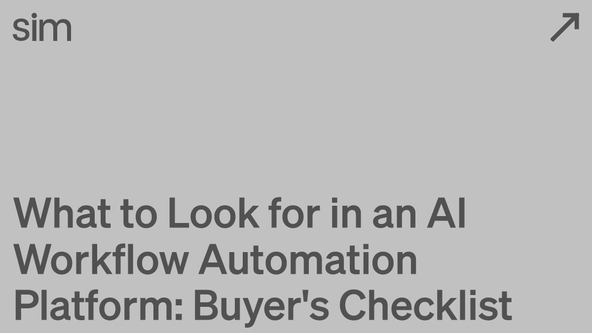 What to Look for in an AI Workflow Automation Platform: Buyer's Checklist